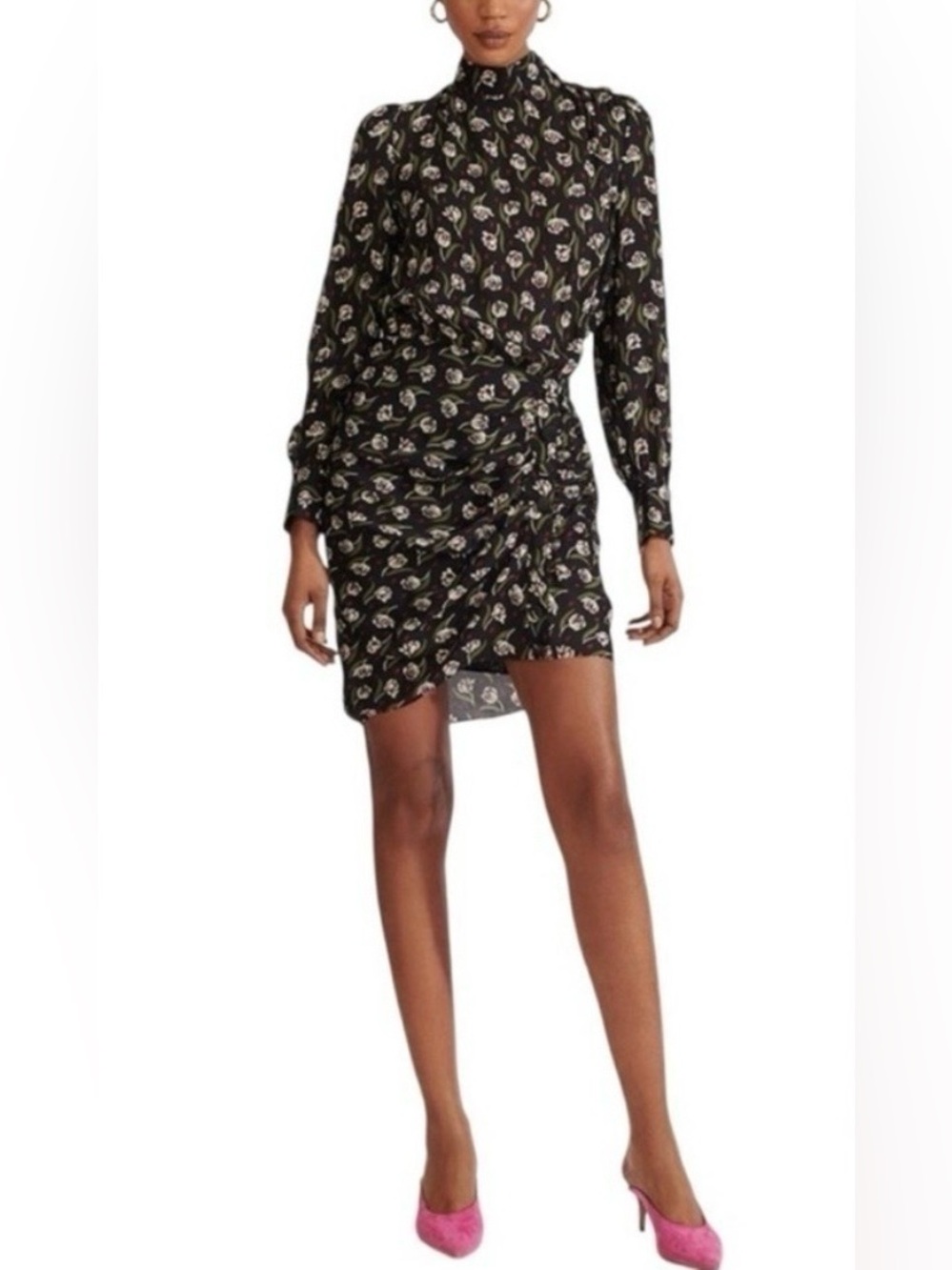 Veronica Beard Cadence Silk Tulip Dress